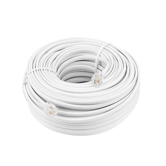 Insignia™ - NS-TPLC1002 100' Landline Phone Cord - White - Picture 3 of 6